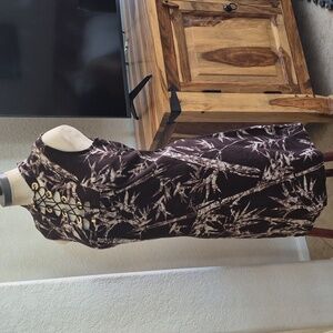 Michael Kors 100% Linen, Grommet Lace Up Top, Sleeveless Dress